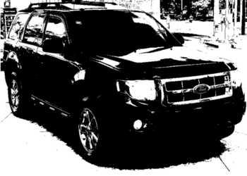 Denuncian robos en comercios, cometidos a bordo de una camioneta Ford, Escape color negra